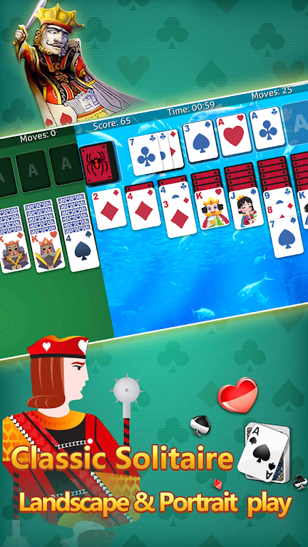 klondike solitaire :card shark Tangkapan skrin 1