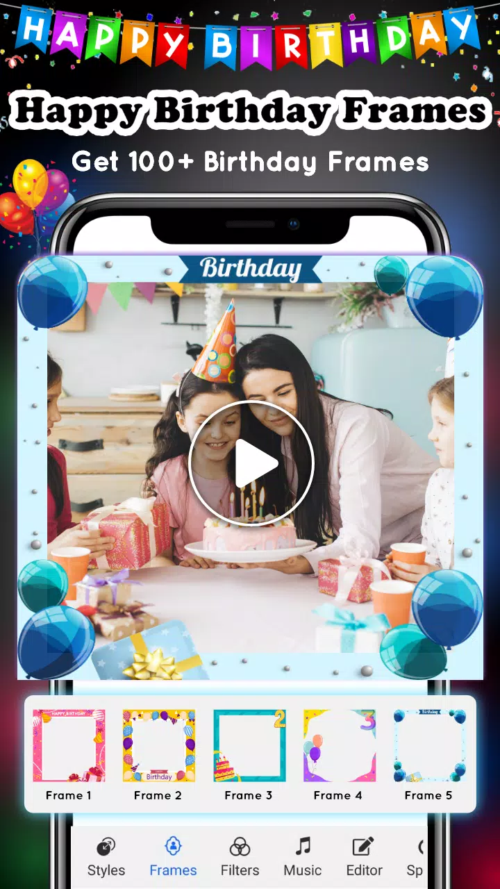 Birthday Video Maker Captura de tela 1