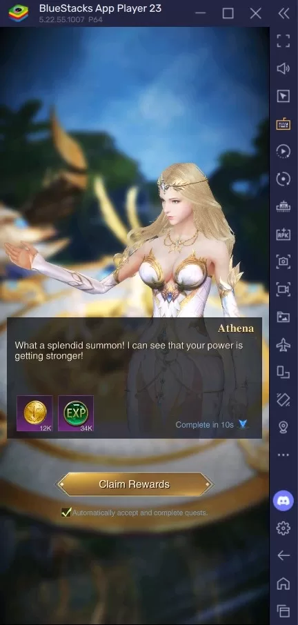 ATHENA Blood Twins gameplay showing quest interface