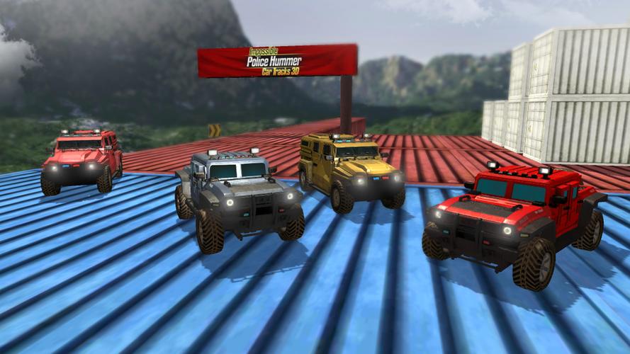 Impossible Ramp Hummer Car 3D Ekran Görüntüsü 3