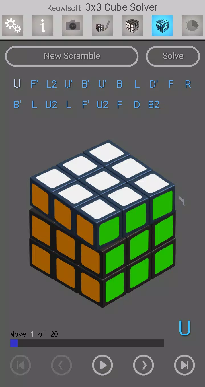 3x3 Cube Solver Tangkapan skrin 3