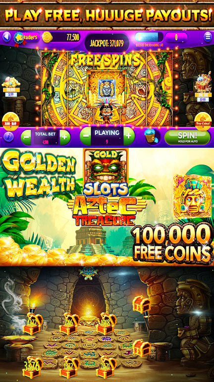Slots! Azetc Gold Treasures Vegas Slot machines 스크린샷 1