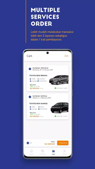 TRACtoGo: Rental Mobil & Bus Ekran Görüntüsü 1