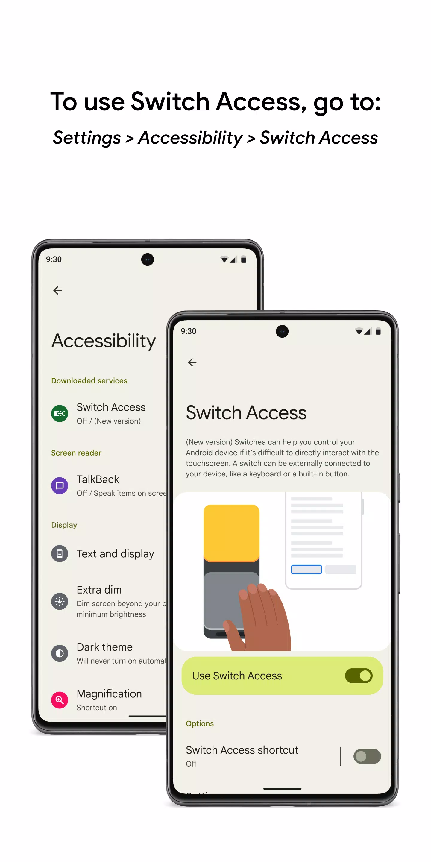Switch Access ဖန်သားပြင်ဓာတ်ပုံ 1