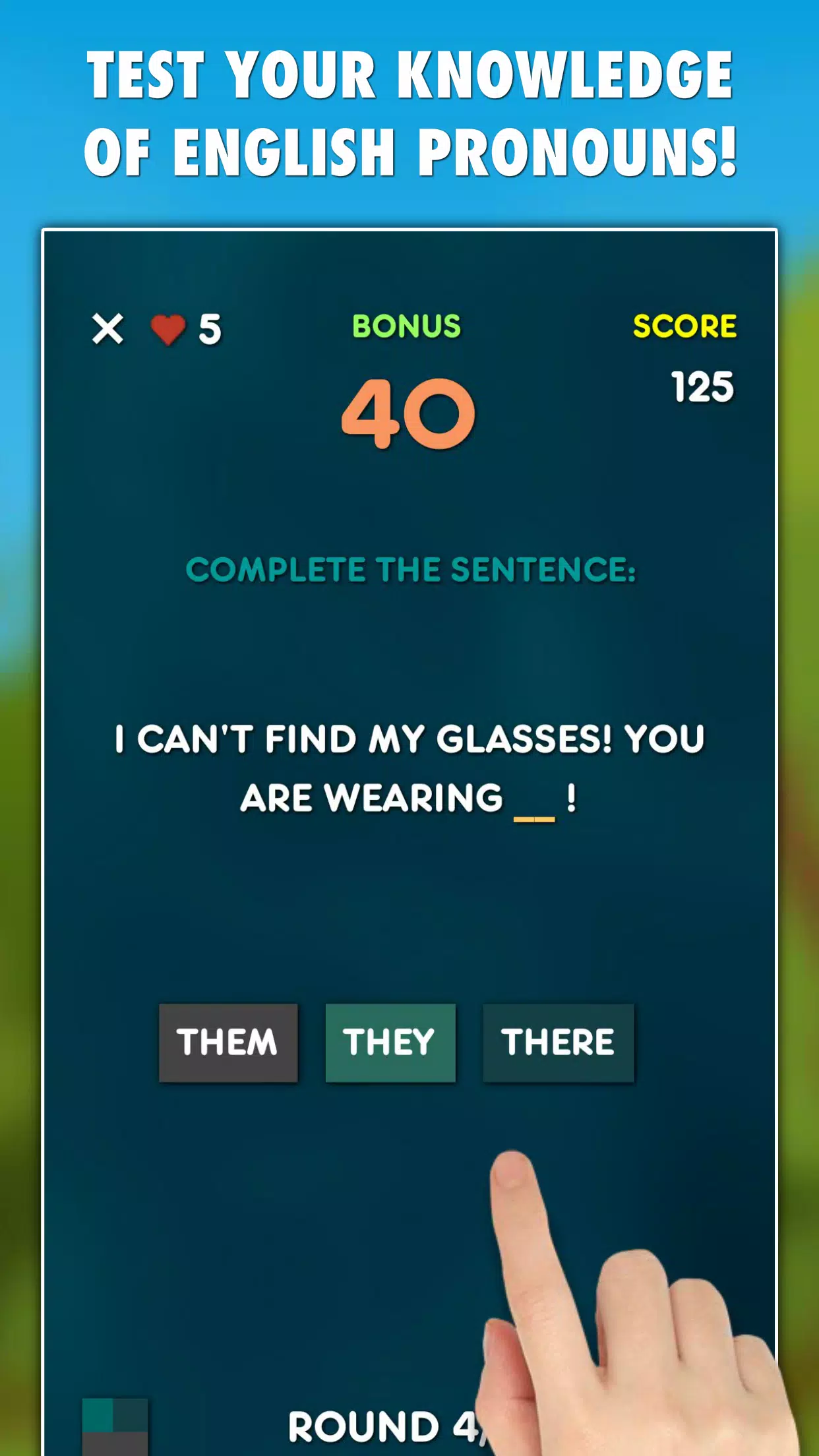 Schermata Pronouns Grammar Test 0