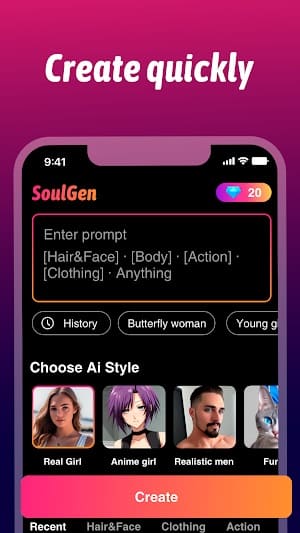 SoulGen AI Zrzut ekranu 3