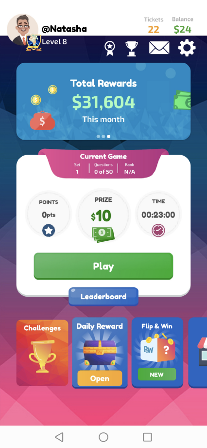 Play and Win-Win Cash Prizes! Captura de tela 0