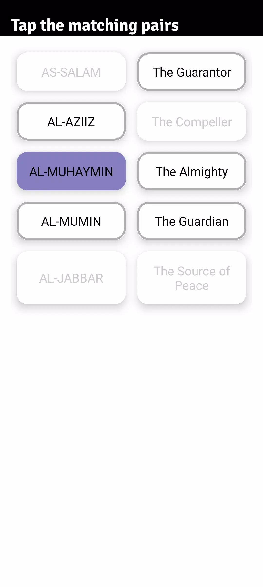 99 Names of Allah Game Ekran Görüntüsü 2