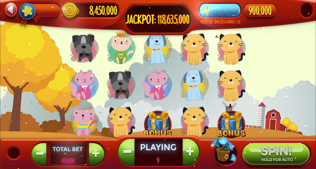 Dog-Cat Free Slot Machine Game Online Ekran Görüntüsü 2