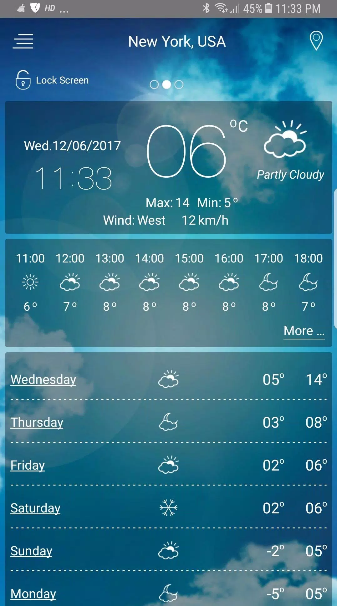 Weather Forecast Ekran Görüntüsü 0