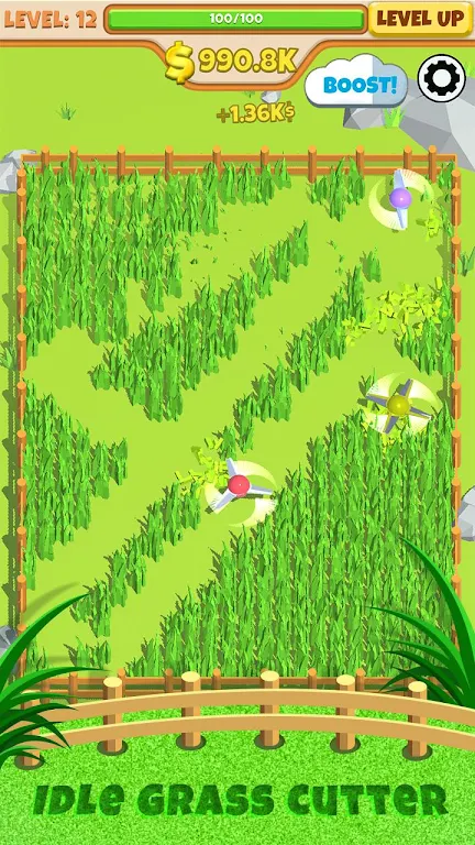 Idle Grass Cutter Mod Скриншот 1