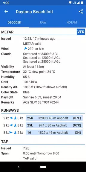 Avia Weather - METAR & TAF スクリーンショット 1