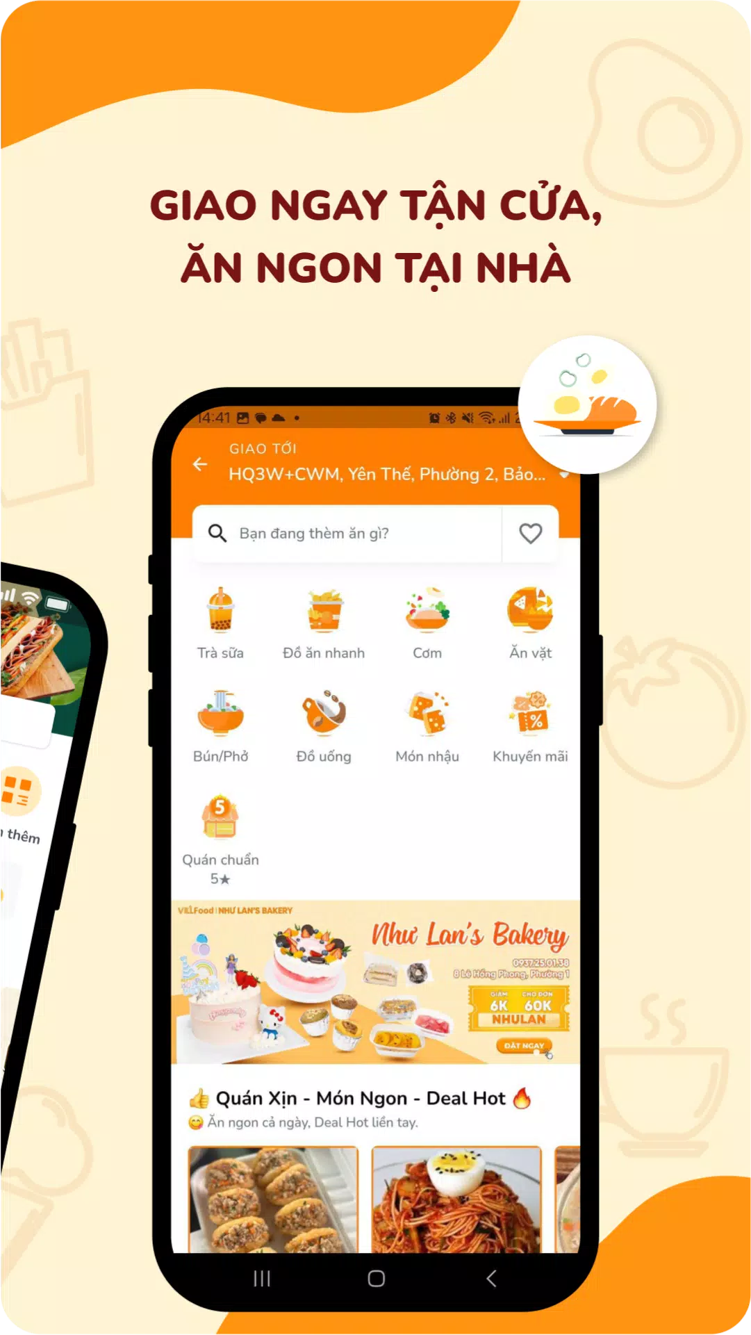 VILL: Đồ ăn, Giao hàng, Gọi xe Captura de tela 1