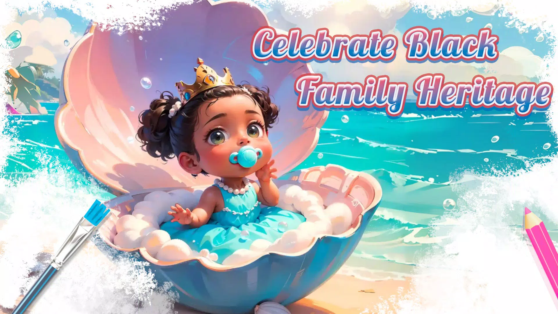 Black Family Coloring Games Ekran Görüntüsü 0