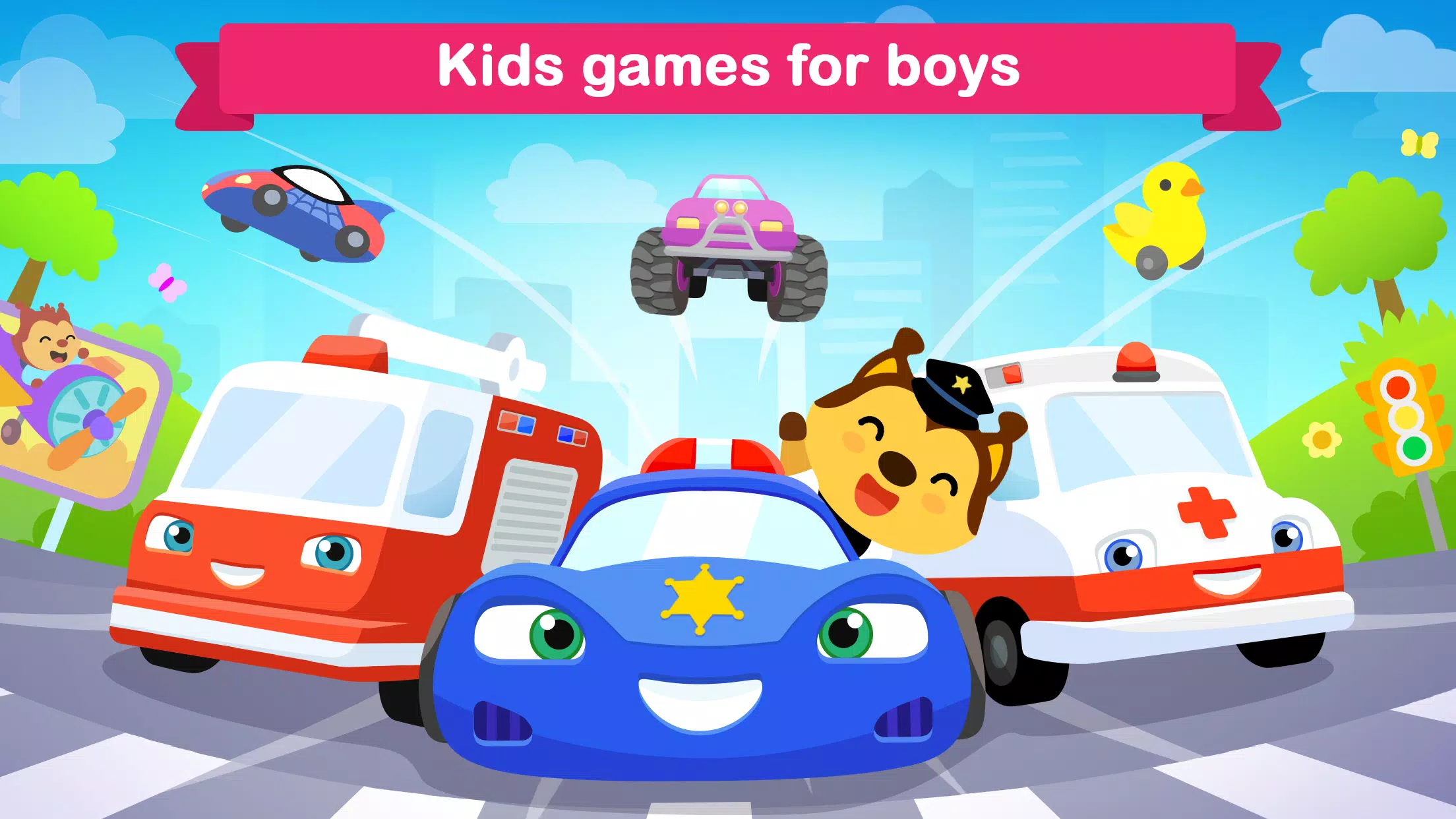 Amaya Cars 어린이 를위한 재미있는 자동차 게임 스크린샷 0