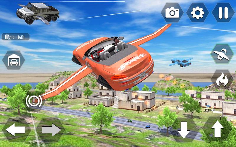 Flying Car Extreme Simulator Captura de tela 1