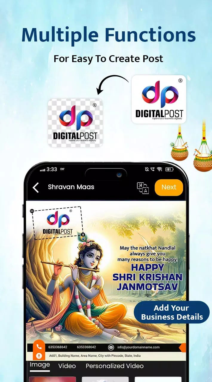 DigitalPost - Poster Maker App Tangkapan skrin 1
