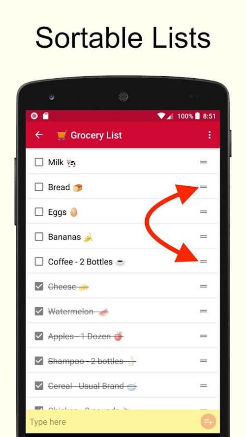 Shopping List ဖန်သားပြင်ဓာတ်ပုံ 3