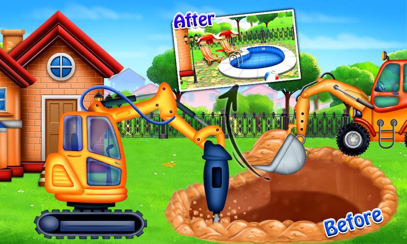 Build Town House with Trucks 스크린샷 3