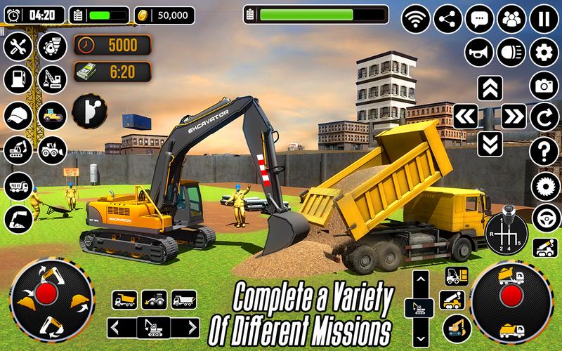 City Heavy Excavator Crane 3D Ảnh chụp màn hình 1