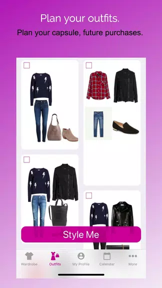 Pureple Outfit Planner Captura de tela 1