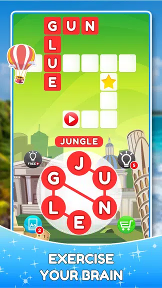 Word Travels Crossword Puzzle Captura de tela 2