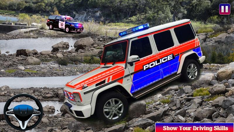 Offroad Police Car Chase Game Ekran Görüntüsü 0