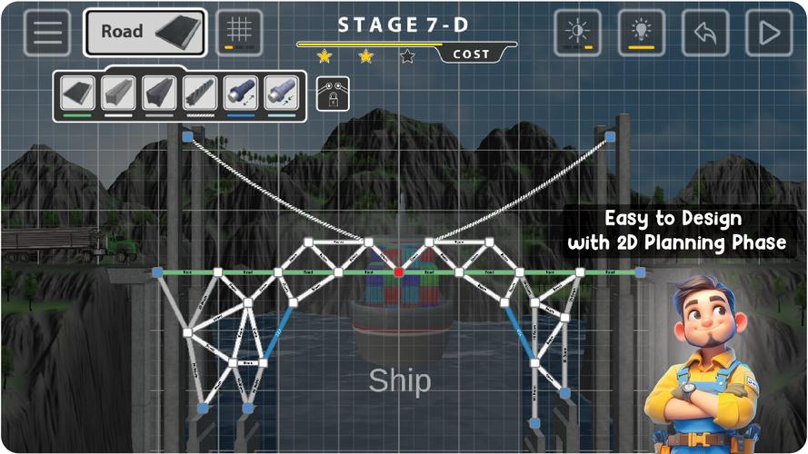 Bridge Constructor Ekran Görüntüsü 1