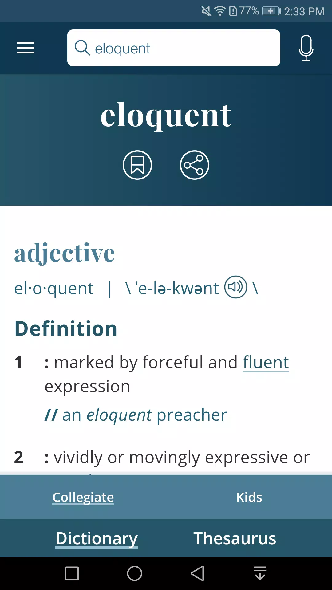Dictionary - Merriam-Webster Capture d'écran 2