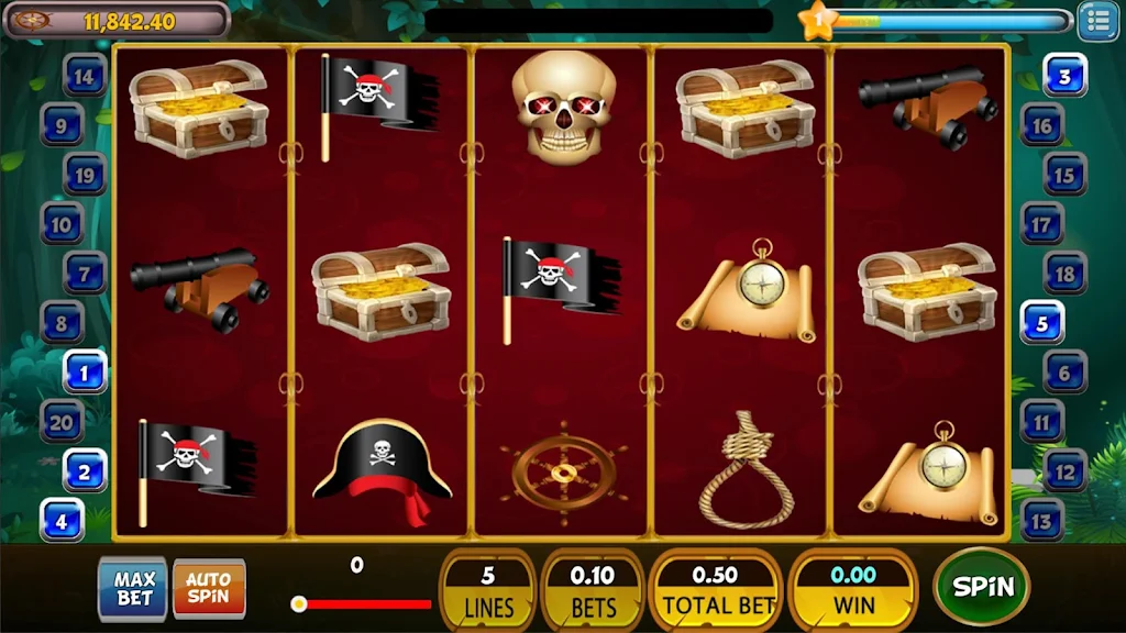 Pirates Slot Machine Treasure Spins Ekran Görüntüsü 1