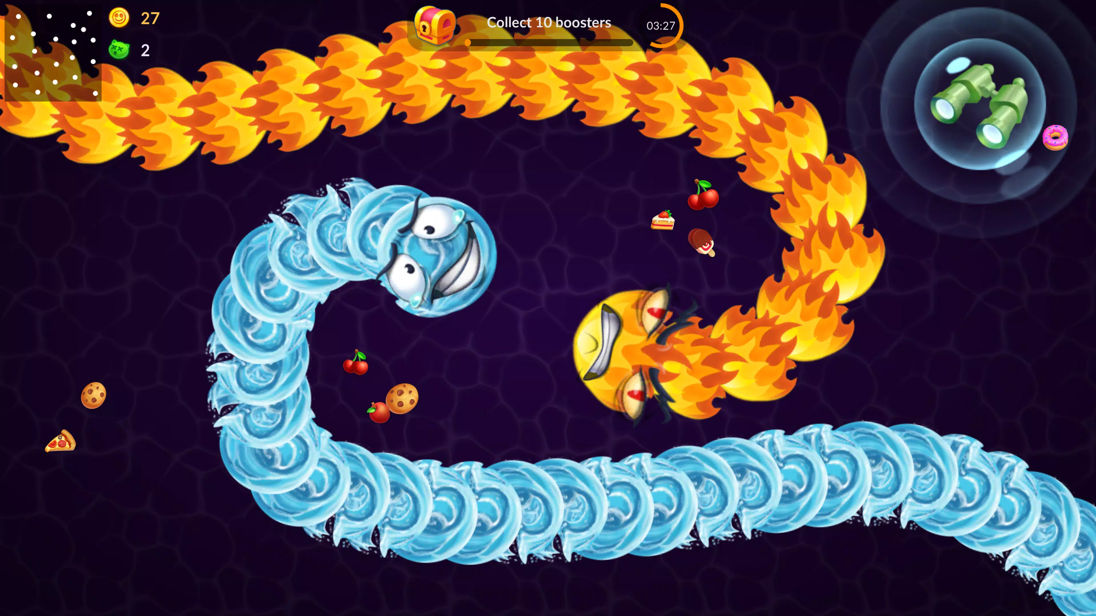 Snake vs Worms: Fun .io Zone Zrzut ekranu 1