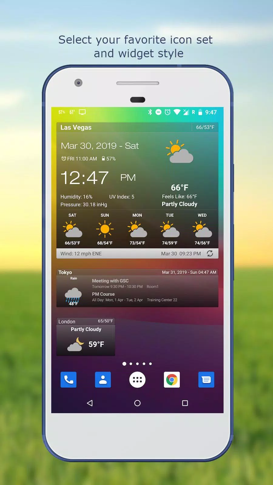 Weather & Clock Widget Ekran Görüntüsü 1