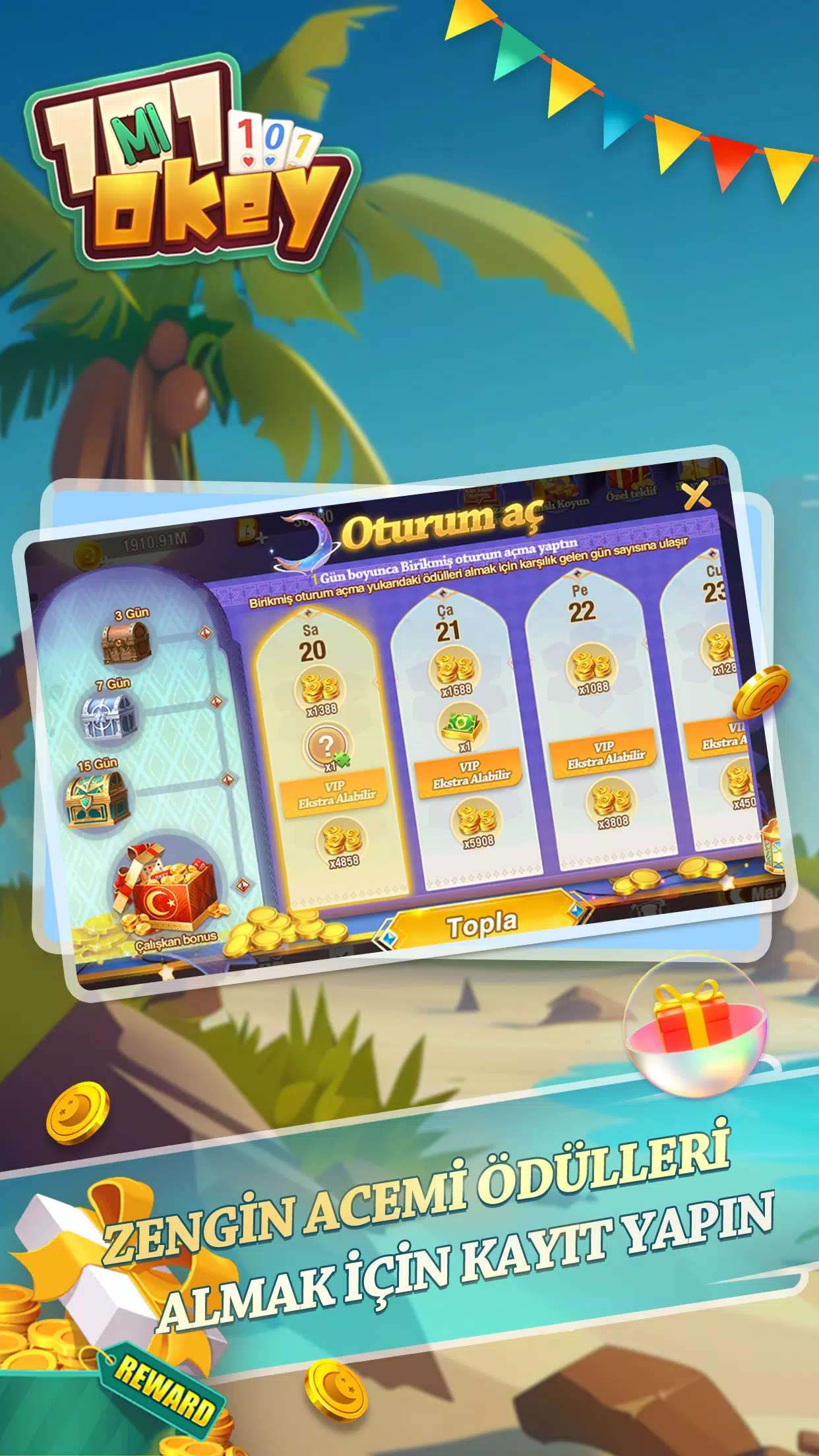 101 Okey Mi&Tavla Ekran Görüntüsü 0