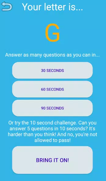 One Letter Quiz应用截图第0张