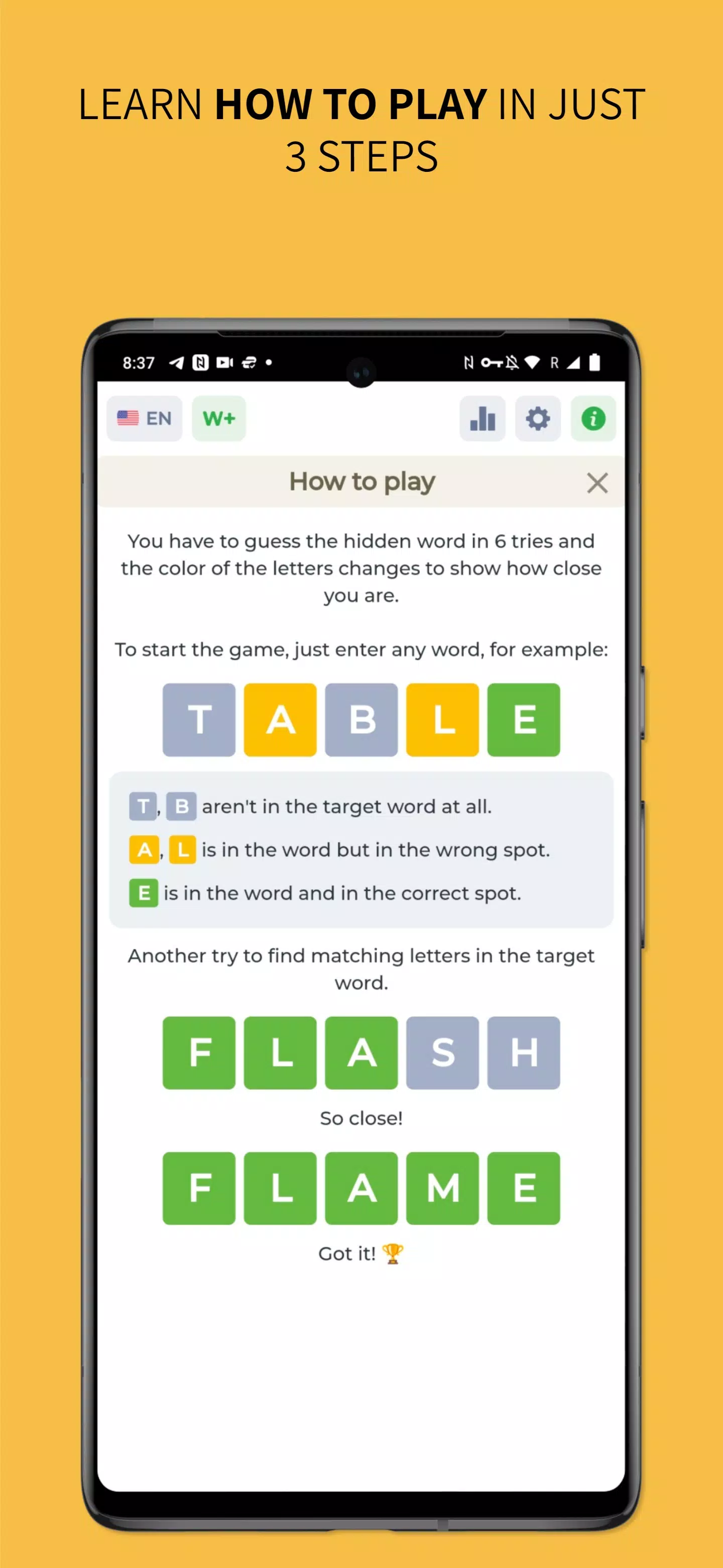 Wordy - Word Puzzle Game Ekran Görüntüsü 1