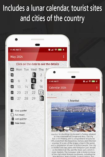 turkey calendar 2024应用截图第3张