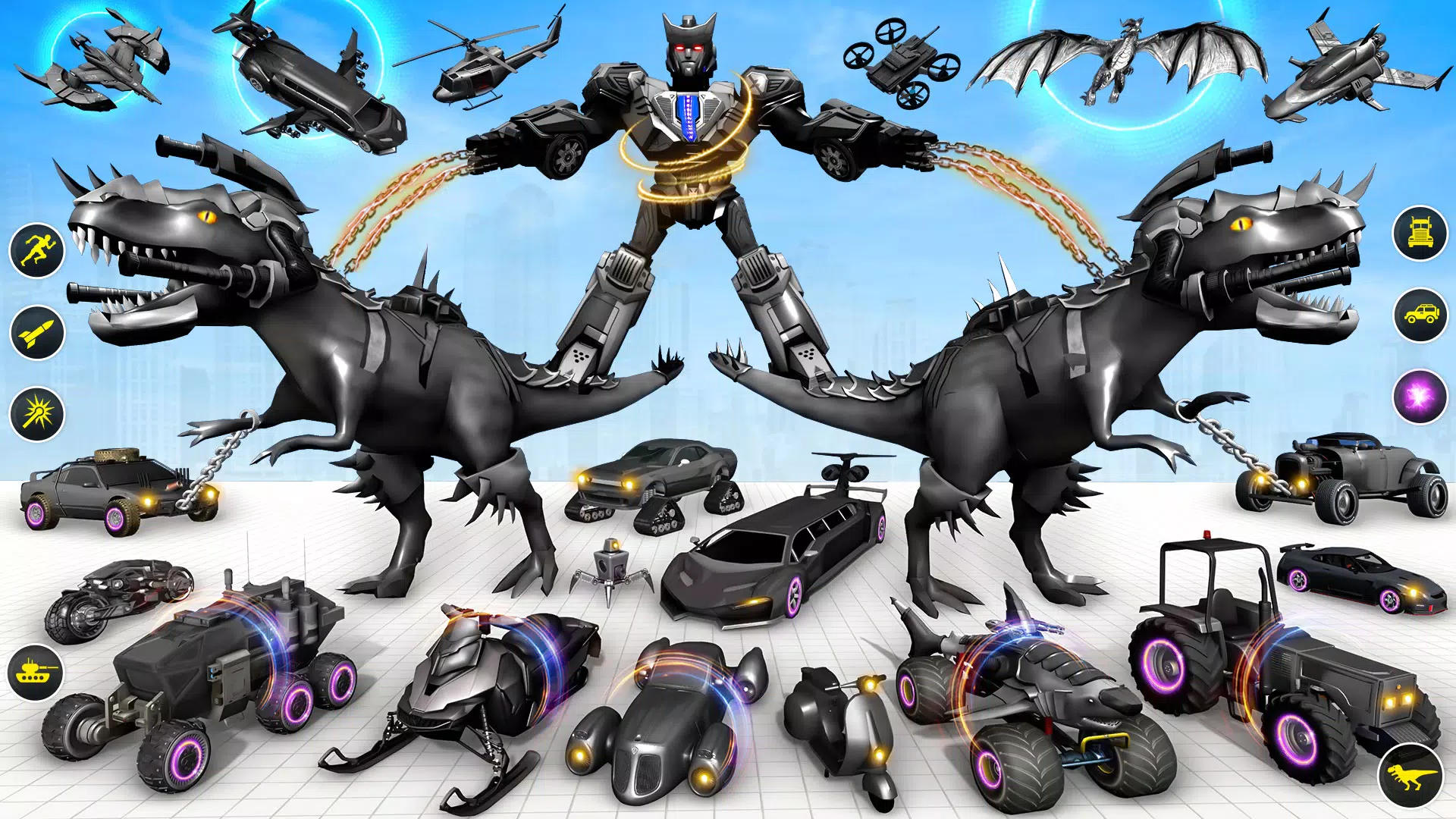 Dino Robot Car Transform Game 螢幕截圖 1