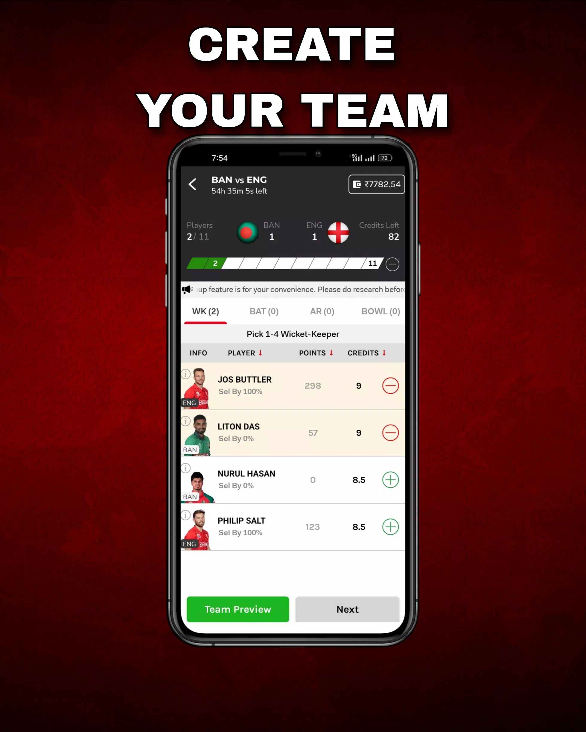 FantPlay11:Fantasy Cricket App スクリーンショット 2