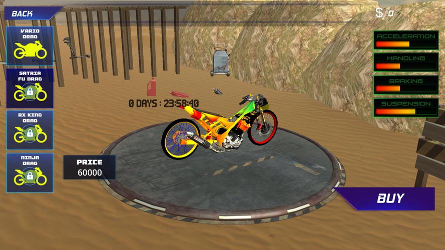 Indonesian Drag Bike Simulator Ekran Görüntüsü 0