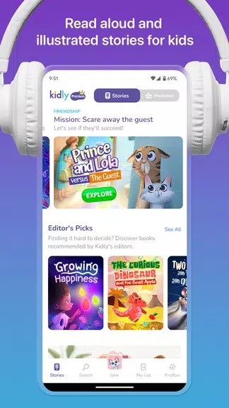 Kidly – Stories for Kids Ekran Görüntüsü 0