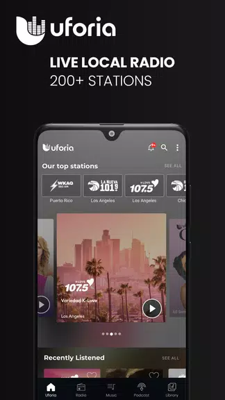 Uforia: Radio, Podcast, Music スクリーンショット 0
