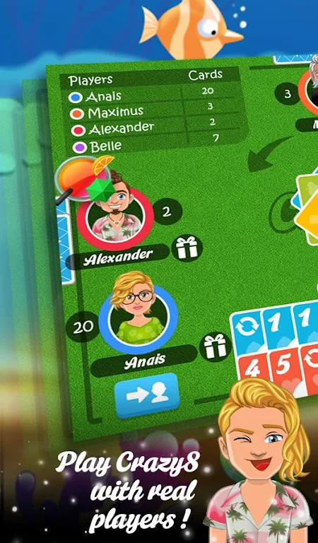 Multiplayer Crazy8 Game Ảnh chụp màn hình 0