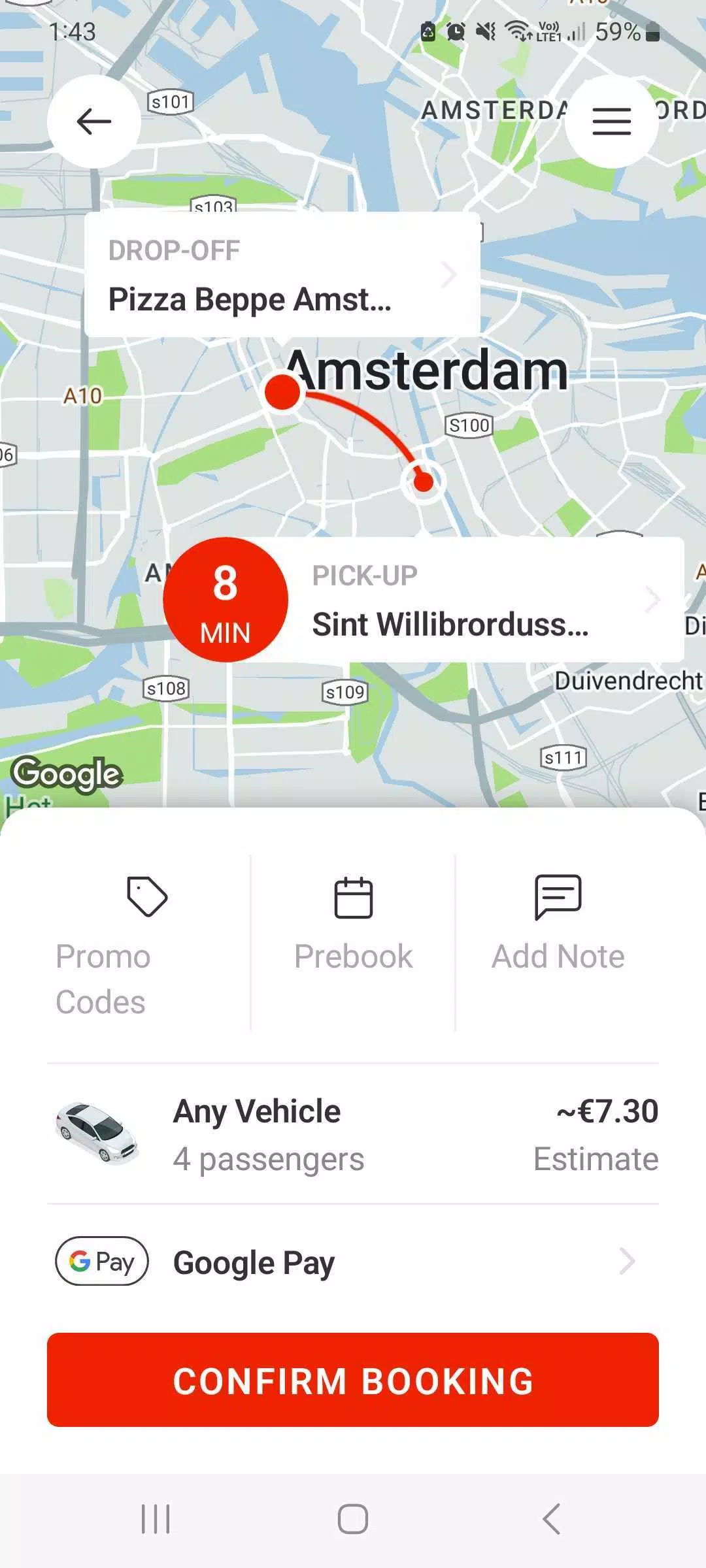 TCA Taxi Amsterdam 螢幕截圖 2