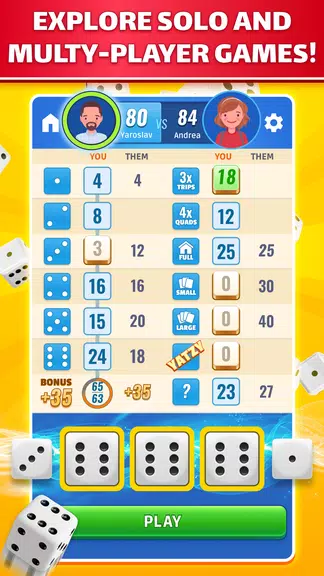 Yatzy: Dice Game Online Zrzut ekranu 1