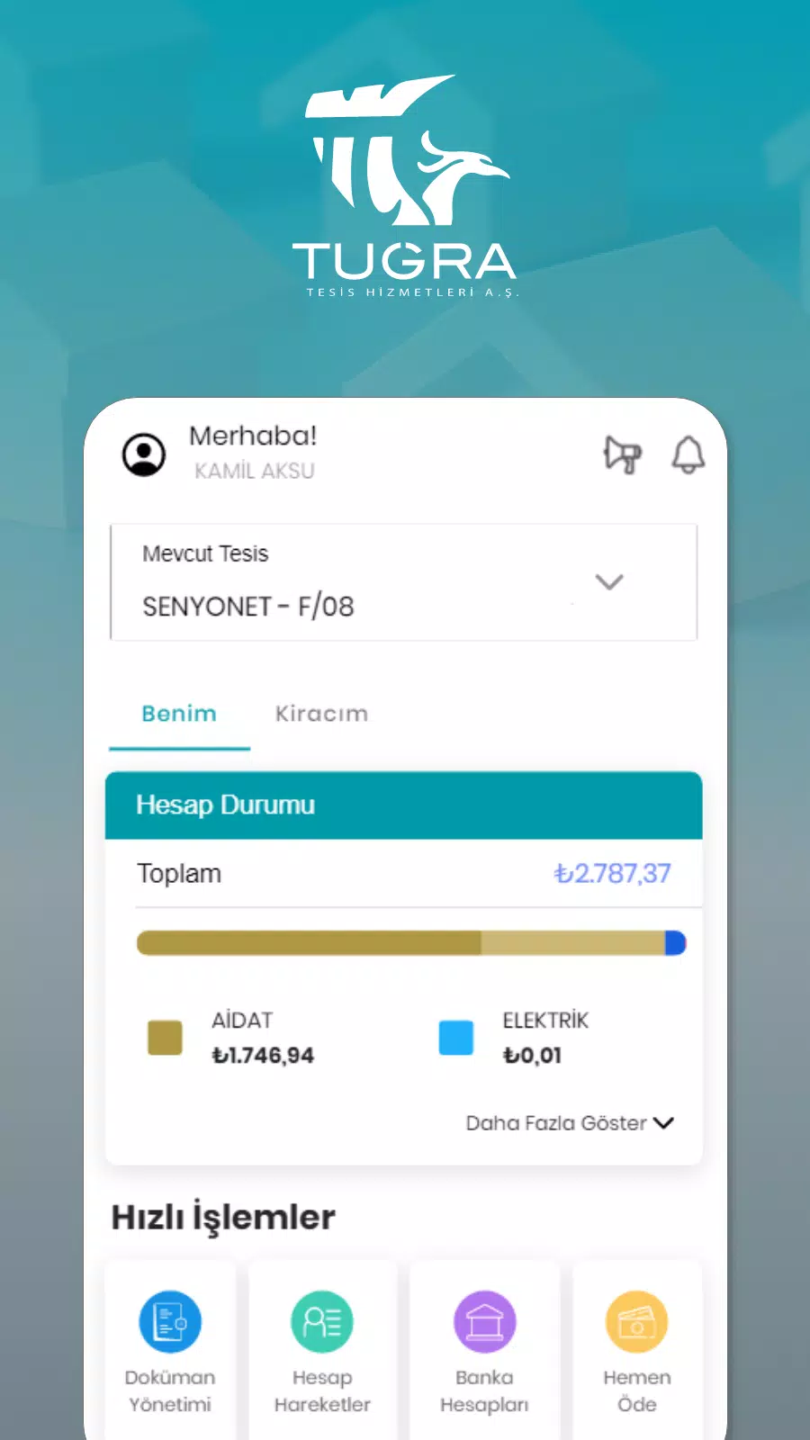Tuğra Yönetim Ekran Görüntüsü 1