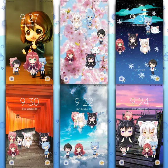 かわいい賑やかなアニメライブ壁紙 スクリーンショット 1