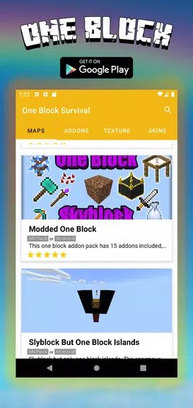 Map One Block Survival - block ภาพหน้าจอ 0