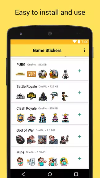 Game Stickers for Whatsapp スクリーンショット 1