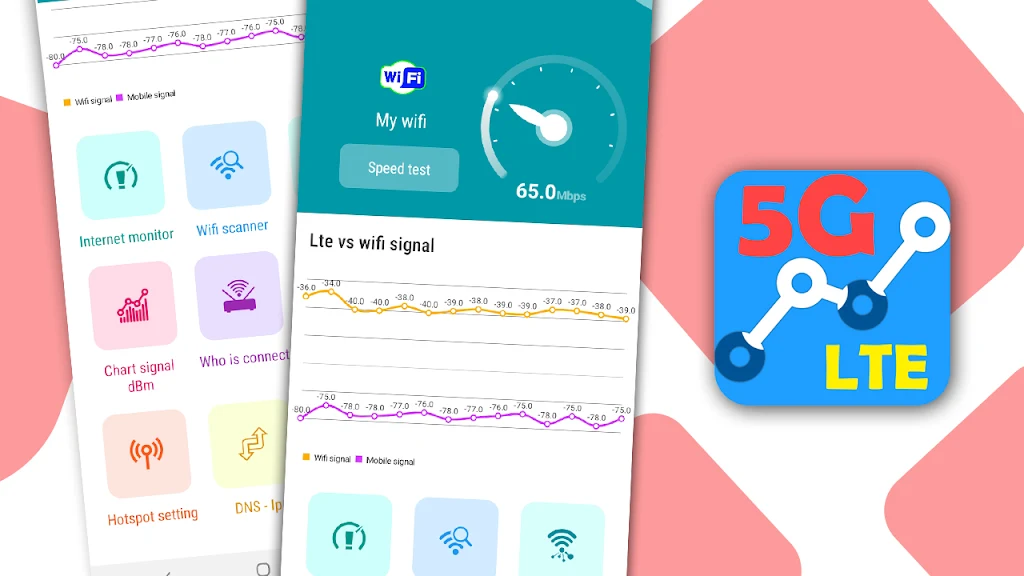Speed Test Meter: WiFi, 5G, 4G Ảnh chụp màn hình 0