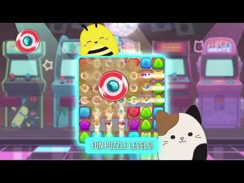 Squishmallows Match jeu mobile avec des personnages doux à collectionner dans un jeu de correspondance de trois éléments
